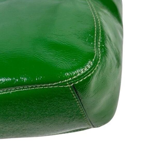 Michael Kors Lillie Purse Kelly Lime Green Gold Hobo Leather Chain Handbag Tote - Picture 14 of 16